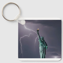 Estátua retangular chaveiro da Liberdade design