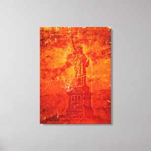 Estátua Vintage Da Liberdade, Canvas De Nova Iorqu