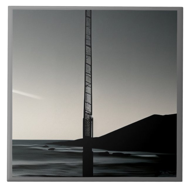 Estávamos aqui com grande azulejo de cerâmica (Frente)