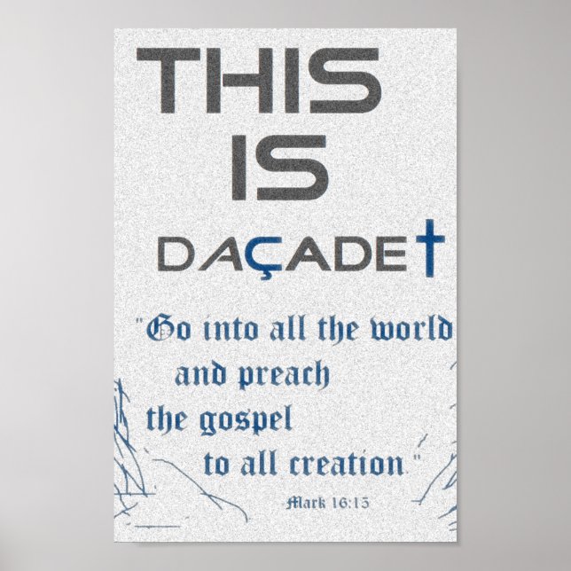 Este é DaÇade Poster (azul e preto, Canvas) (Frente)