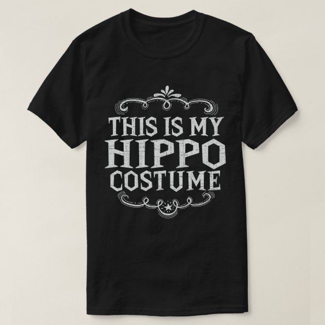 Este É Meu Hipopótamo Camisa de Halloween Divertid (Frente do Design)