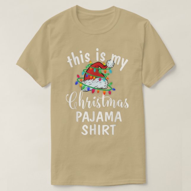 Este É Meu Natal Pajama Camisa Xmas Luzes Fundas (Frente do Design)