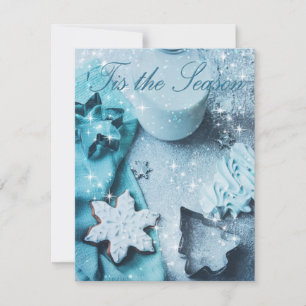 Este É O Cartões de foto de Natal Azul Da Estação