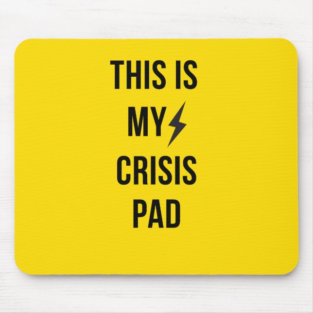 Este é o meu bloco de crise™ - Mousepad amarelo es (Frente)