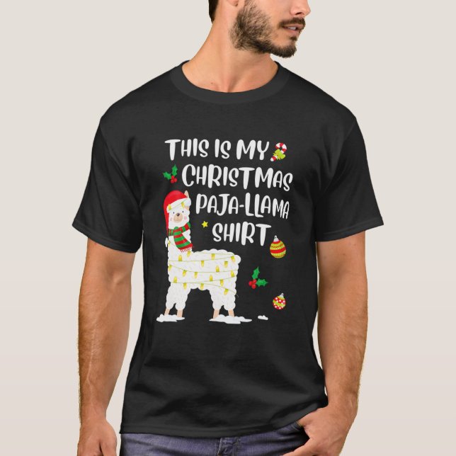 Este É O Meu Natal Llama Pajama Pajama Top Chris (Frente)