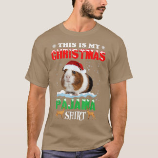 Este É O Meu Natal Pajama Camisa Guiné Pig Chris