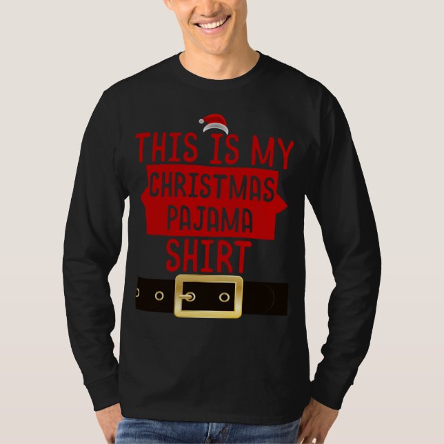 Este É O Meu Natal Pajama PJ Top Santa Hat (Frente)