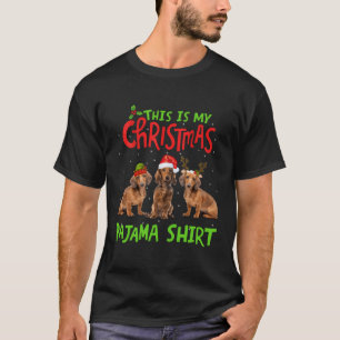 Este É O Meu Pajama De Natal A Camisa Dachshund Gi