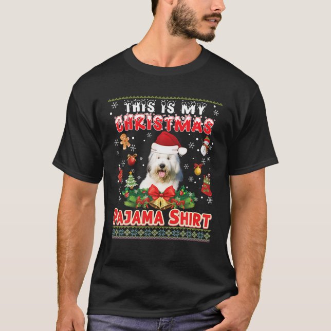 Este É O Meu Pajama De Natal A Camisa De Inglês An (Frente)
