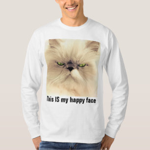 Este é o meu rosto feliz, camisetas de gato PERSIA