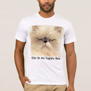 Este é o meu rosto feliz, T-shirts Engraçadas