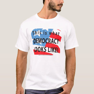 ESTE É O QUE A DEMOCRACIA OLHA COMO A CAMISA DE T