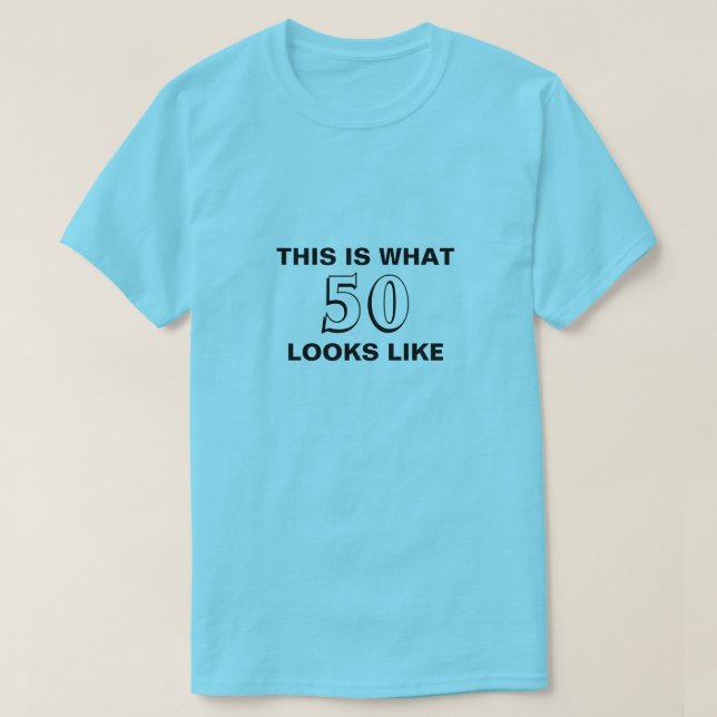 Este é que 50 olhares como a camisa do aniversário (Frente do Design)