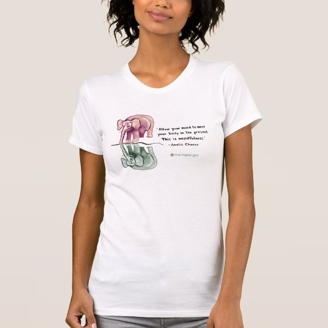 Este é t-shirt do elefante do Mindfulness (Frente)