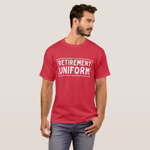 Este é um t-shirt do uniforme da aposentadoria