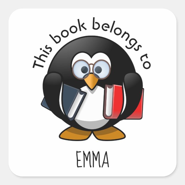 Este livro pertence a (inserir nome) autocolante q (Frente)