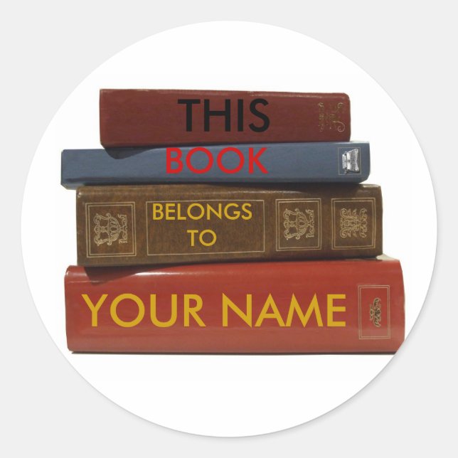 ESTE LIVRO PERTENCE AO SEU adesivo DE NOME (Frente)