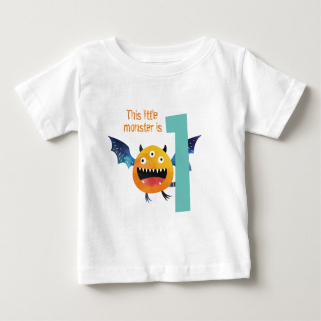 Este pequeno monstro é Um Bebê T-Shirt (Frente)