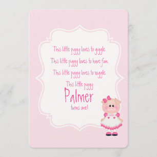 "Este Pequeno Porquinho" Primeiro Convite De Anive