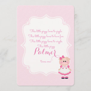 "Este Pequeno Porquinho" Primeiro Convite De Anive