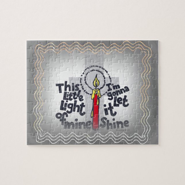 Este pequeno quebra-cabeça de serra-de-vidro-crist (Horizontal)