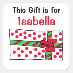 Este presente é para a etiqueta de presente person