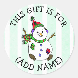 Este presente é para (Adicionar nome) Etiqueta de