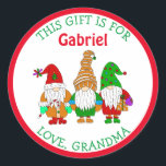 Este presente é para, etiquetas de presentes de Na<br><div class="desc">Este presente é para,  etiquetas de presentes de Natal personalizadas com adoráveis gnomos de férias.</div>