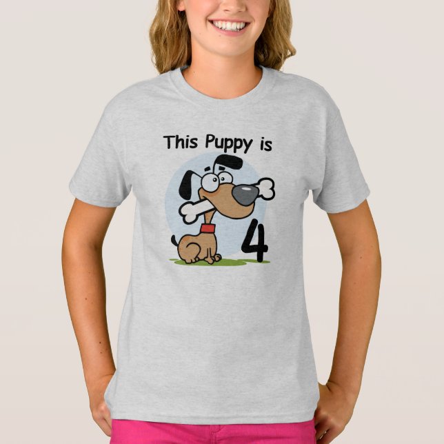 Este Puppy 4º aniversário Camisetas e presentes (Frente)