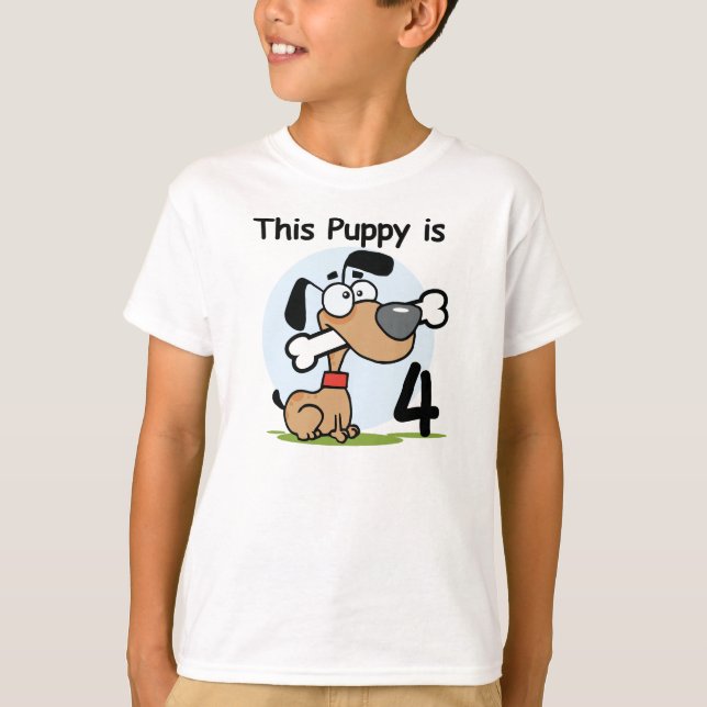 Este Puppy 4º aniversário Camisetas e presentes (Frente)