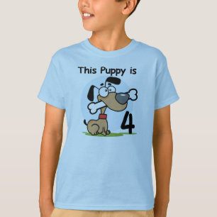 Este Puppy 4º aniversário Camisetas e presentes