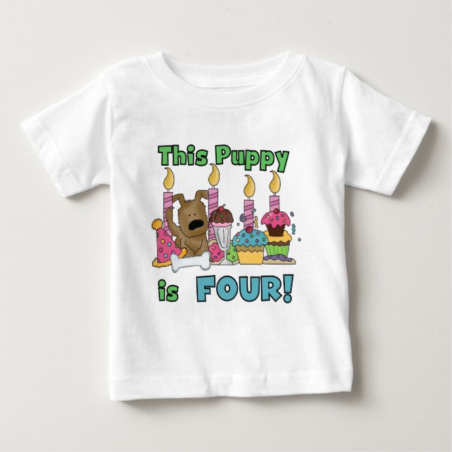 Este Puppy tem quatro Camisetas e presentes (Frente)
