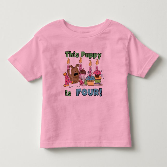 Este Puppy tem quatro Camisetas e presentes (Frente)