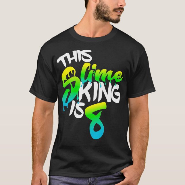 Este Rei Slime É Uma Camisa De Aniversário De 8 Do (Frente)
