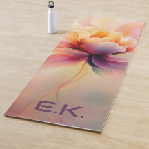 Esteira de Yoga Aguarela Floral Chic Custize