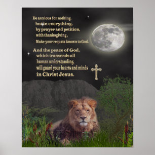 Esteja ansioso por nada de poster cristão