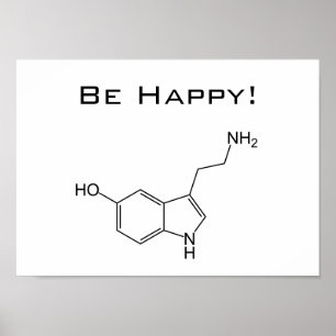 Esteja feliz! Poster da serotonina