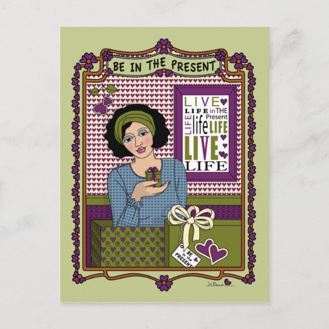 Esteja no cartão postal do Present_A_ (Frente)