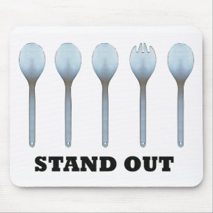 Esteja para fora Spork Mousepad