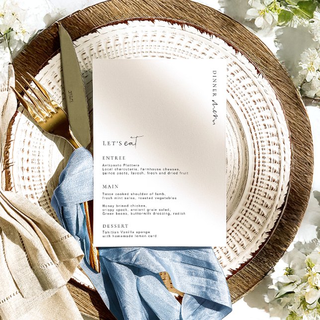 Estelle Minimalist Wedding Menu (Criador carregado)