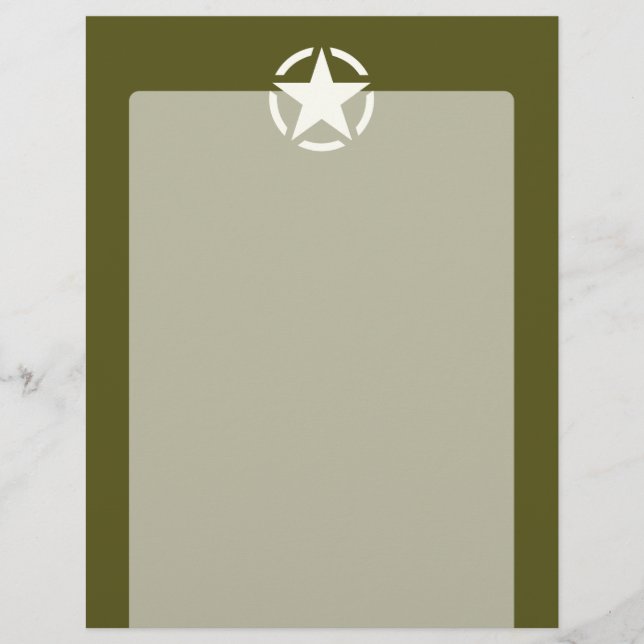 Estêncil Vintage Decal em Kaki Verde (Frente)