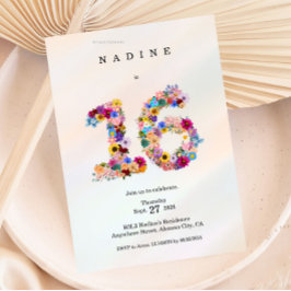 Estética Doce 16 Aniversário Convite Moderno 16º