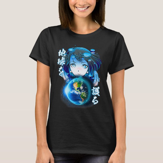 Estética Japonesa Camisa do Dia da Terra (Frente)