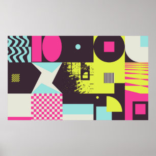 Estética neomoderada do brutalismo design poster