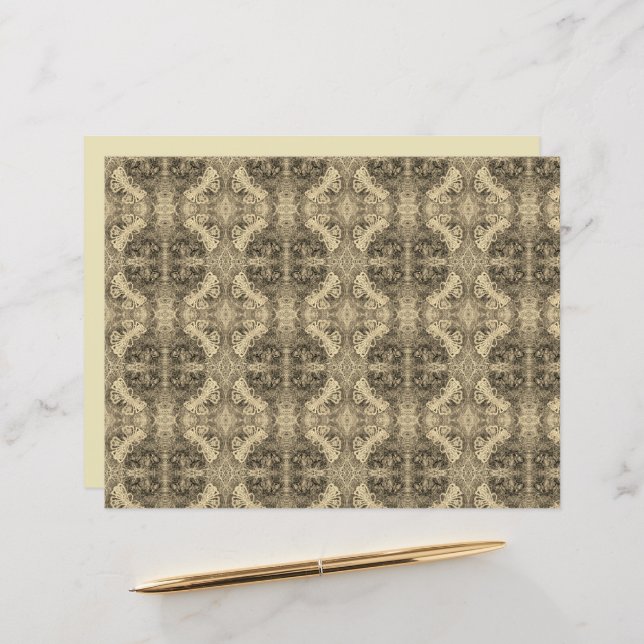 Estilo Antiquado da Vintagem Elegante Sepia Borbol (Frente/Verso In Situ)