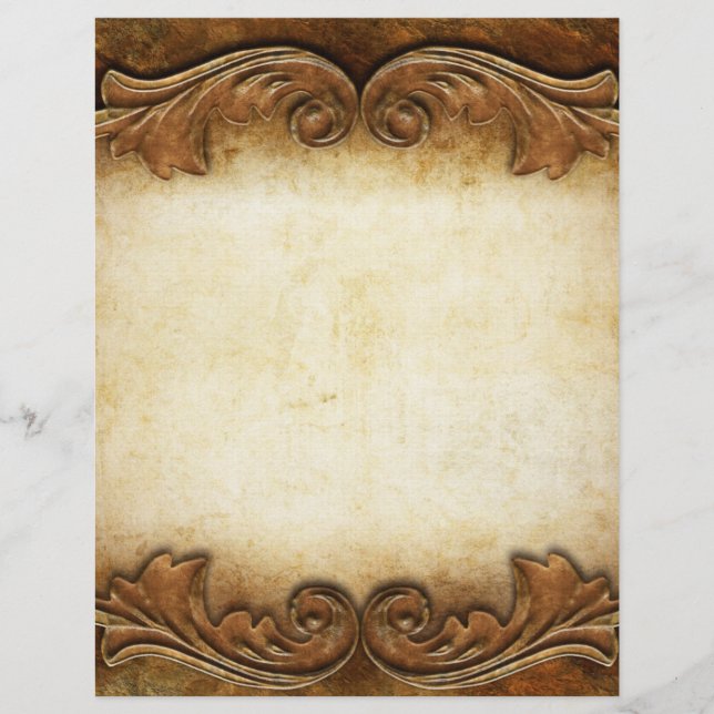 Estilo Antiquado Russo Vintage - Papel Letterhead (Frente)