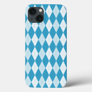 Estilo Argyle Azul Peacock Forma Diamante Pequena