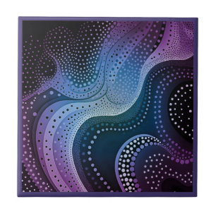 Estilo artístico aborígene púrpura 4 de 9 Azulejos