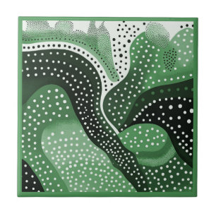 Estilo artístico original verde 3 de 9 Azulejos ce