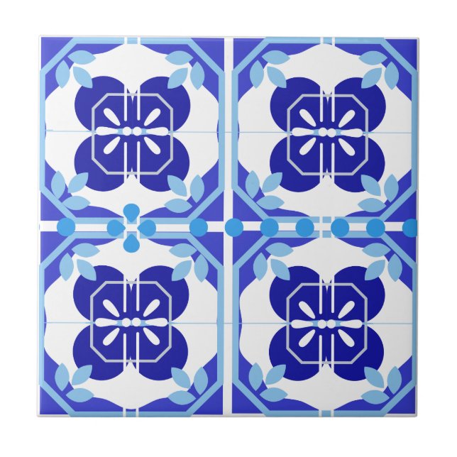 Estilo Azulejos de Marinho Azulejos Brilhante (Frente)